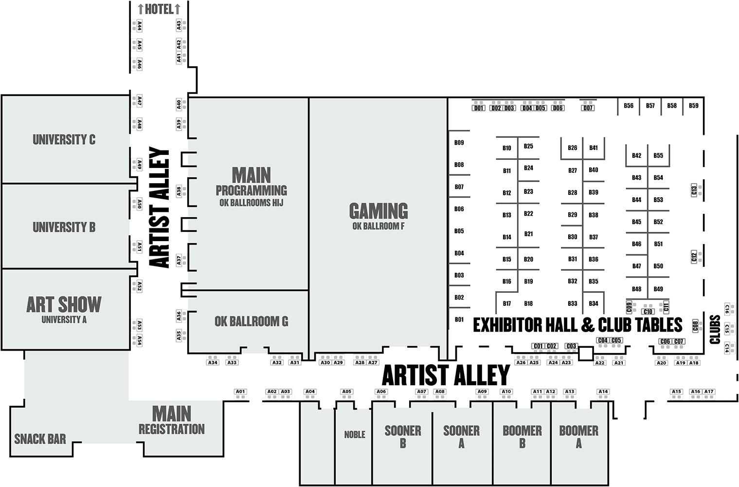 Soonercon34 Vendor Map